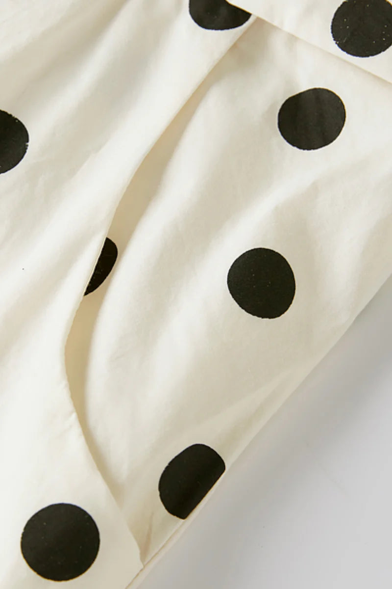 French-Inspired Polka-Dot Midi Dress