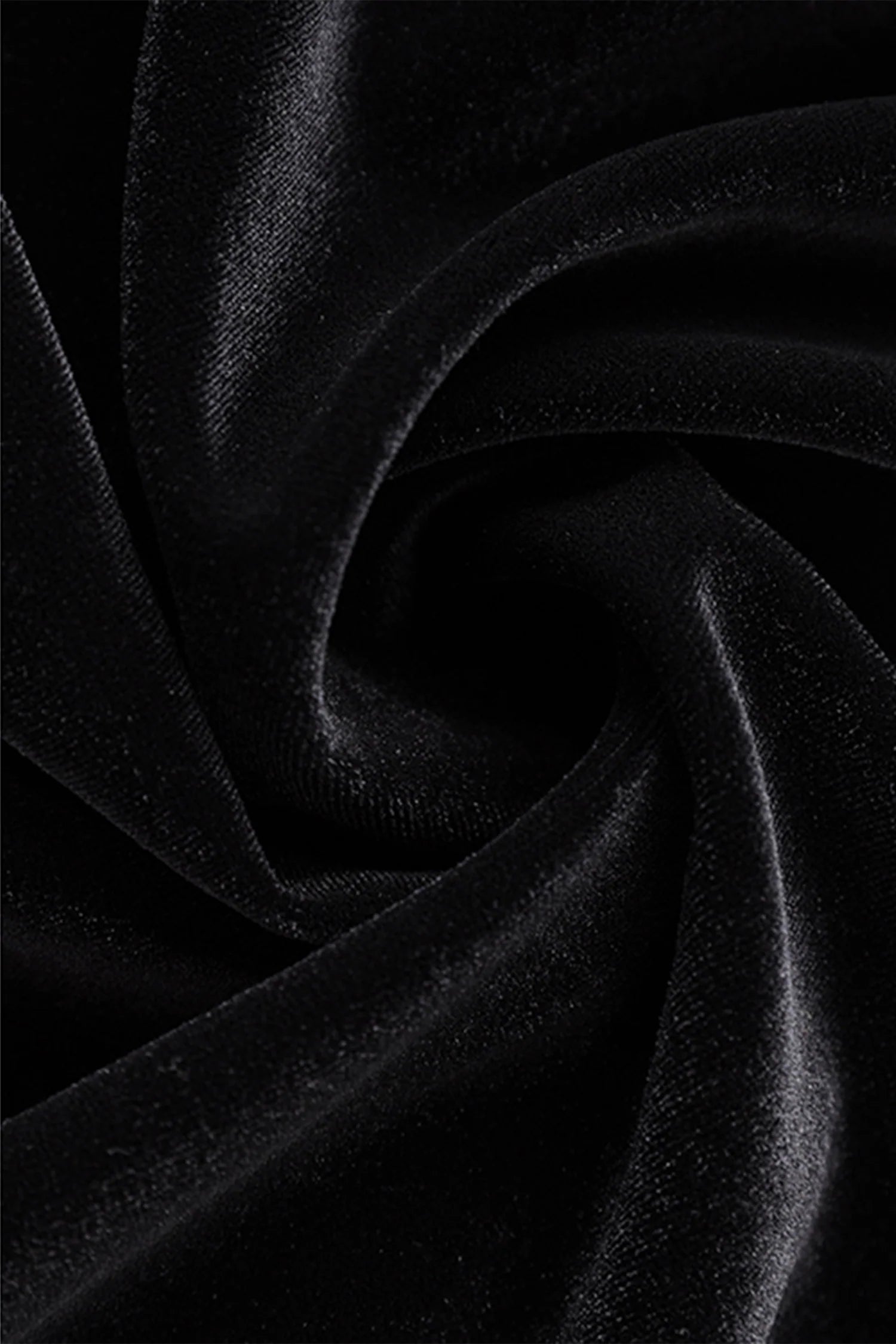 Black Velvet Long Sleeve Crewneck Maxi Dress