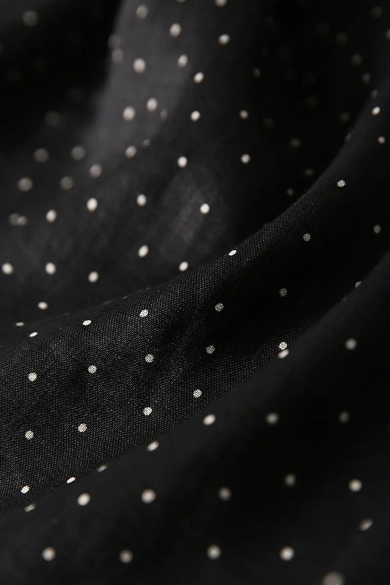 100 Linen Polka Dot Sleeveless Midi Dress with Pockets