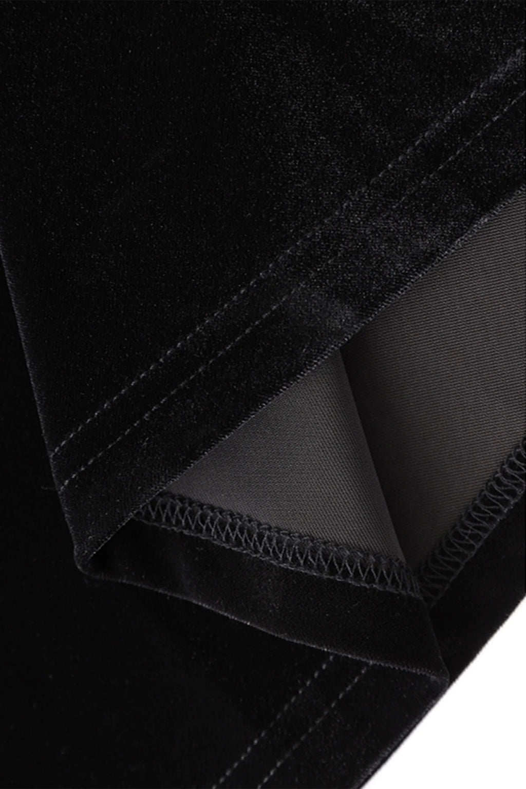 Black Velvet Long Sleeve Crewneck Maxi Dress