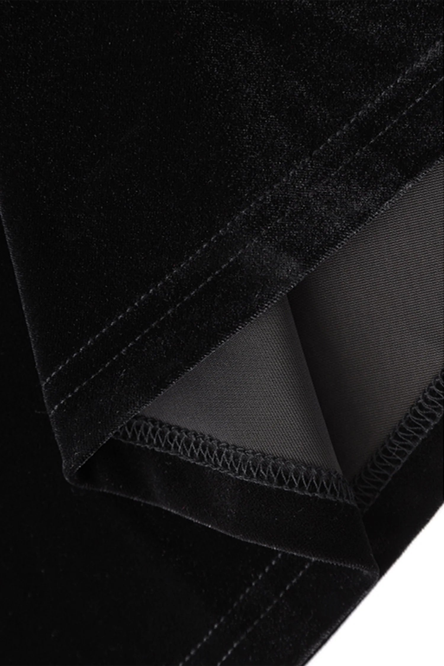 Black Velvet Long Sleeve Crewneck Maxi Dress