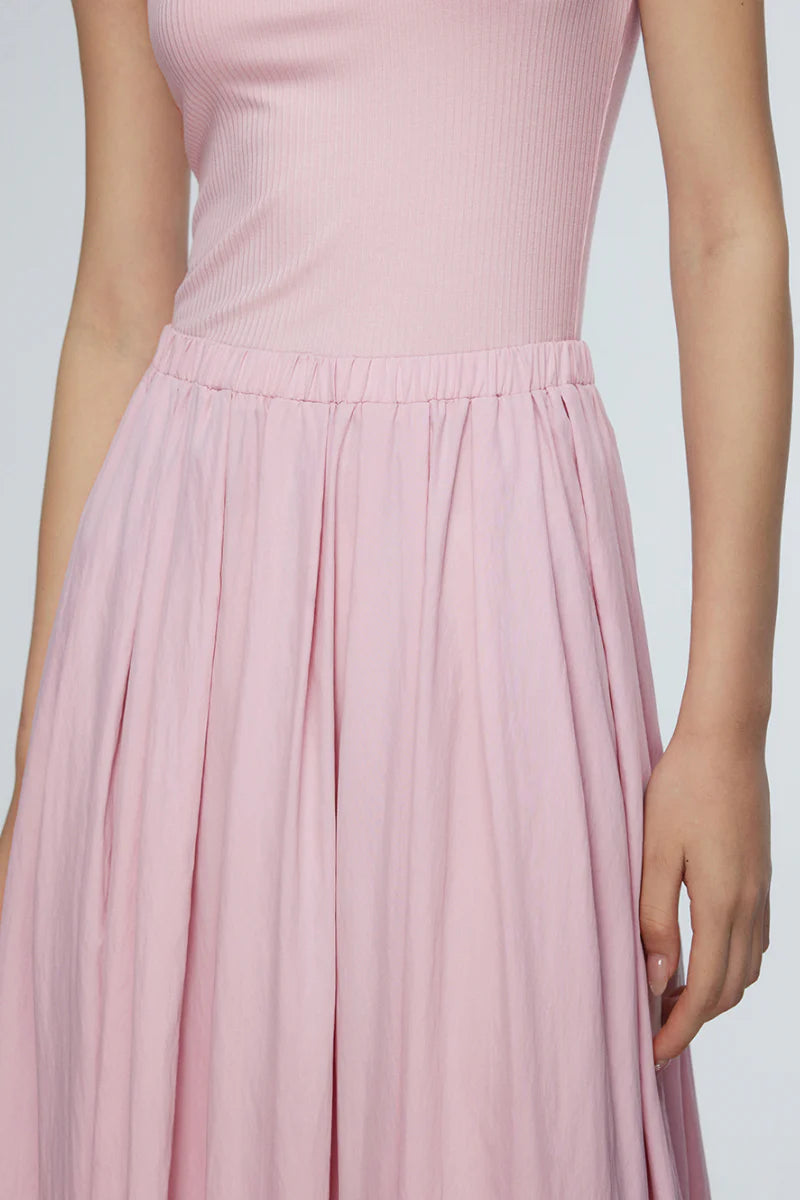 Casual Fit & Flare Ribbed Tank Maxi Dress