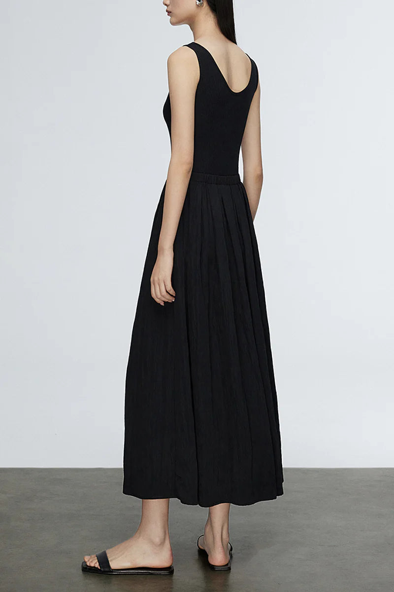 Casual Fit & Flare Ribbed Tank Maxi Dress