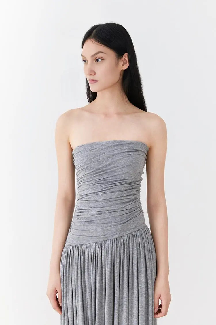 Tube Ruched Strapless Dress